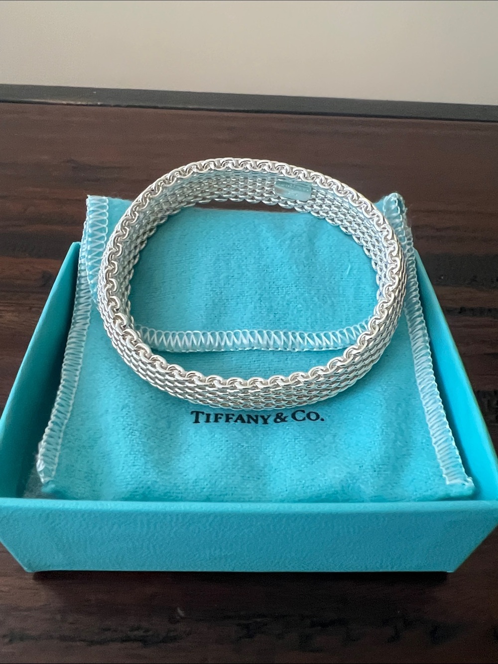 Tiffany & Co. Somerset Bracelet 925 3” w/Original Box